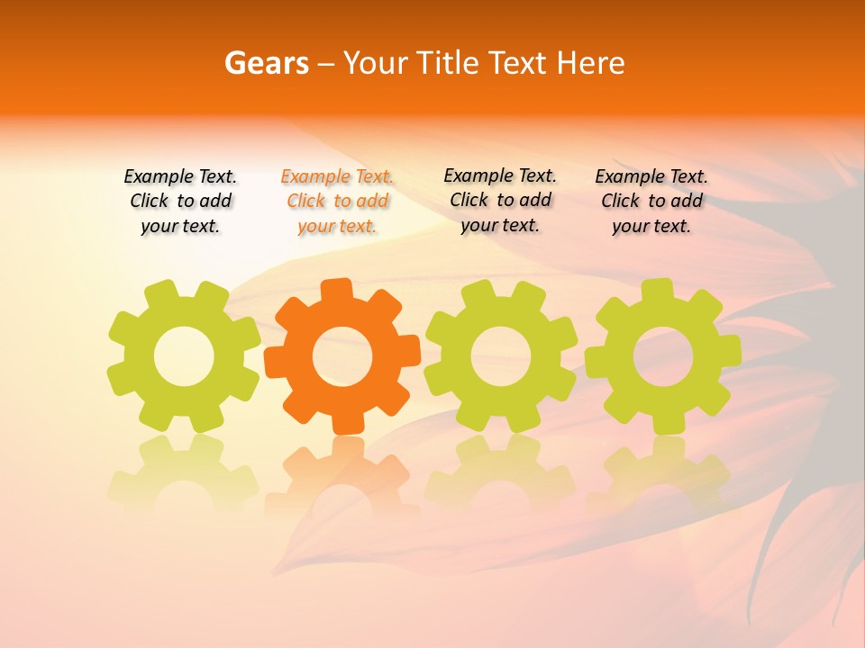 A Sunflower With The Sun In The Background PowerPoint Template