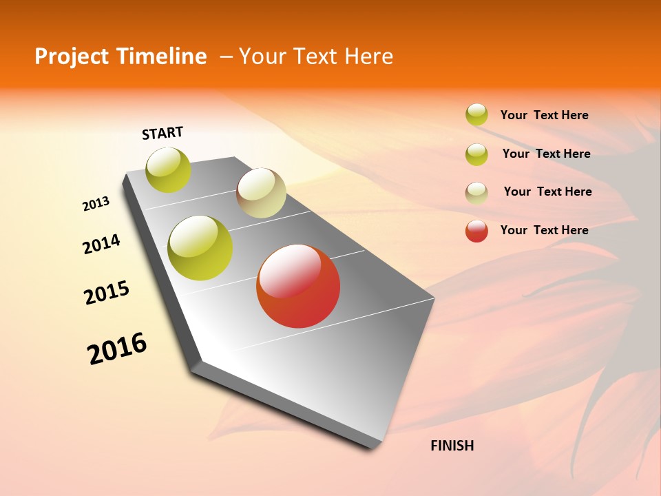 A Sunflower With The Sun In The Background PowerPoint Template