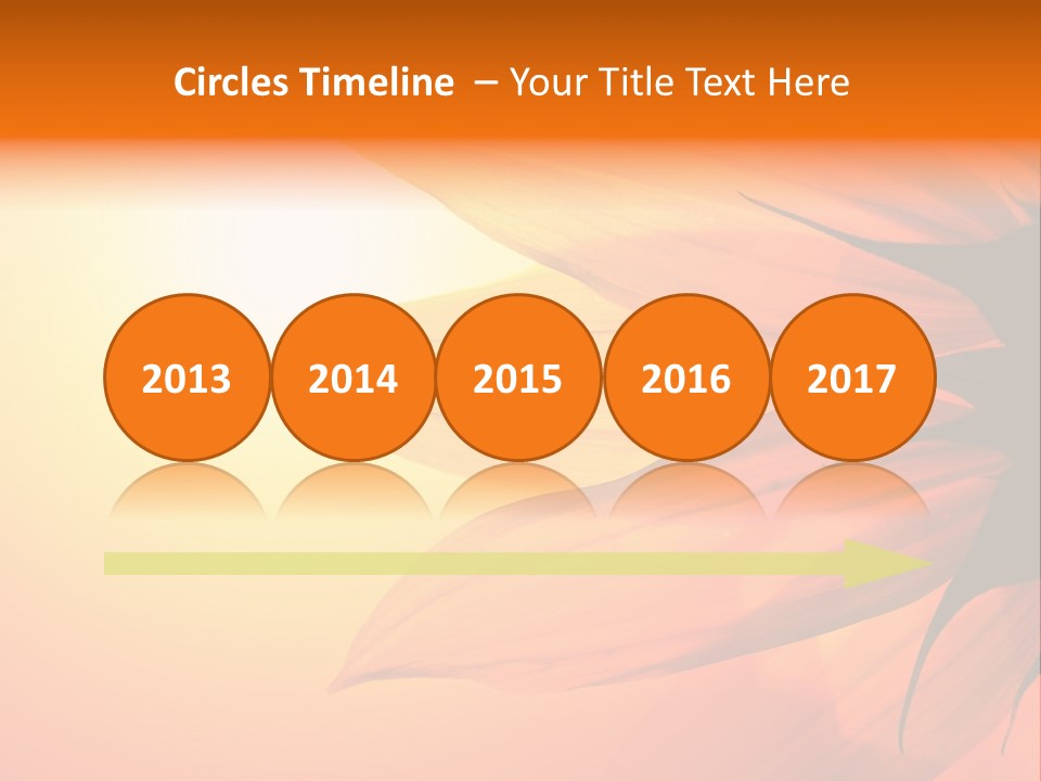 A Sunflower With The Sun In The Background PowerPoint Template