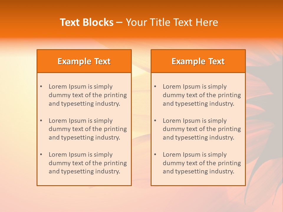 A Sunflower With The Sun In The Background PowerPoint Template