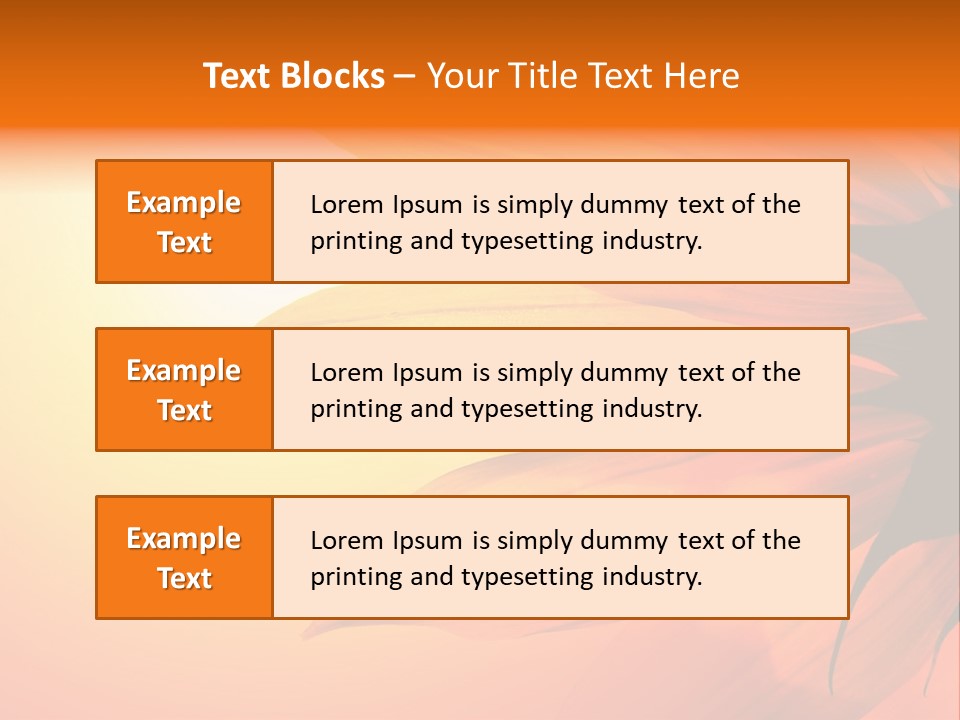 A Sunflower With The Sun In The Background PowerPoint Template