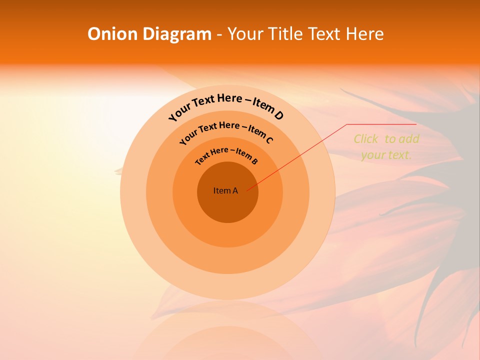 A Sunflower With The Sun In The Background PowerPoint Template