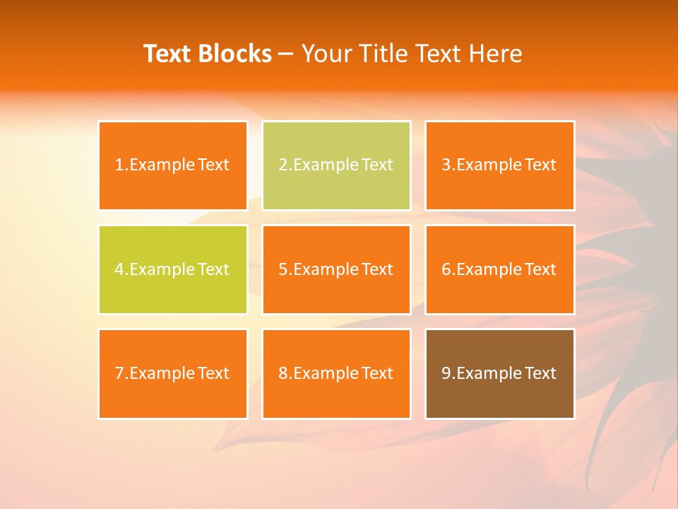 A Sunflower With The Sun In The Background PowerPoint Template