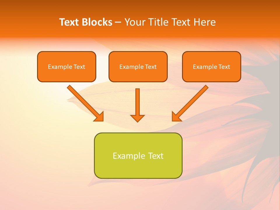 A Sunflower With The Sun In The Background PowerPoint Template