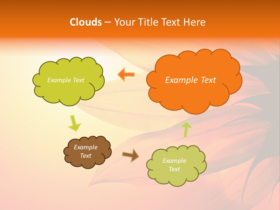 A Sunflower With The Sun In The Background PowerPoint Template