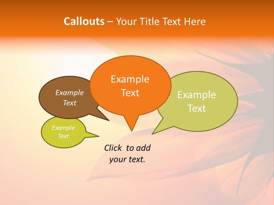 A Sunflower With The Sun In The Background PowerPoint Template