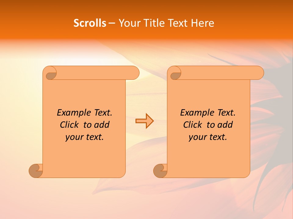 A Sunflower With The Sun In The Background PowerPoint Template