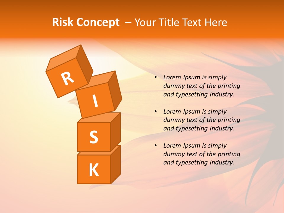 A Sunflower With The Sun In The Background PowerPoint Template