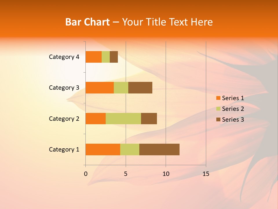 A Sunflower With The Sun In The Background PowerPoint Template