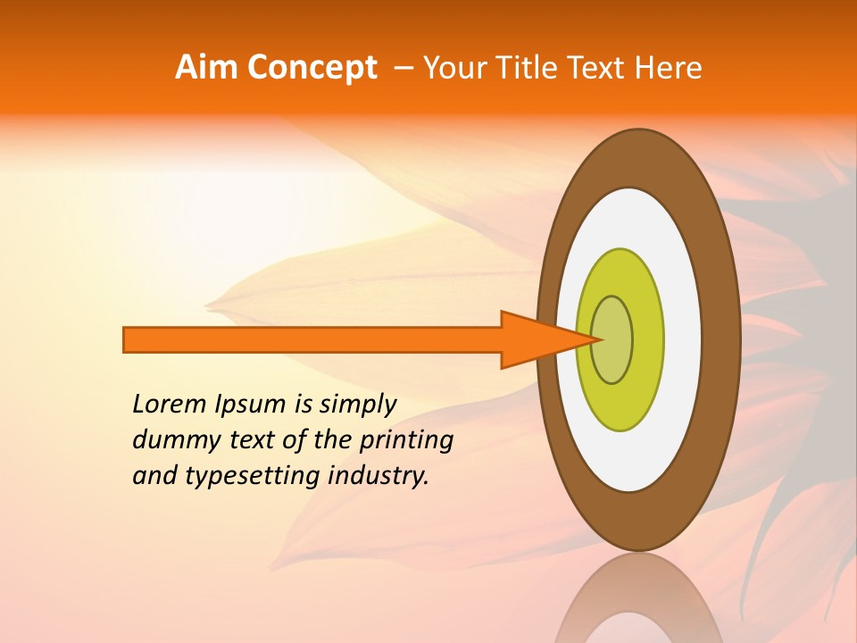 A Sunflower With The Sun In The Background PowerPoint Template