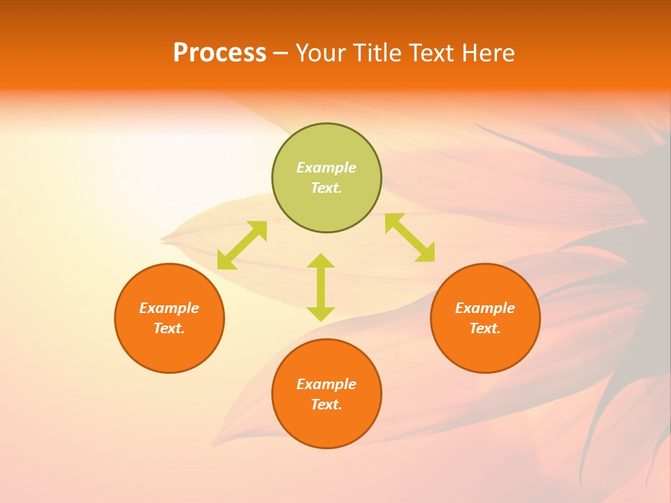 A Sunflower With The Sun In The Background PowerPoint Template