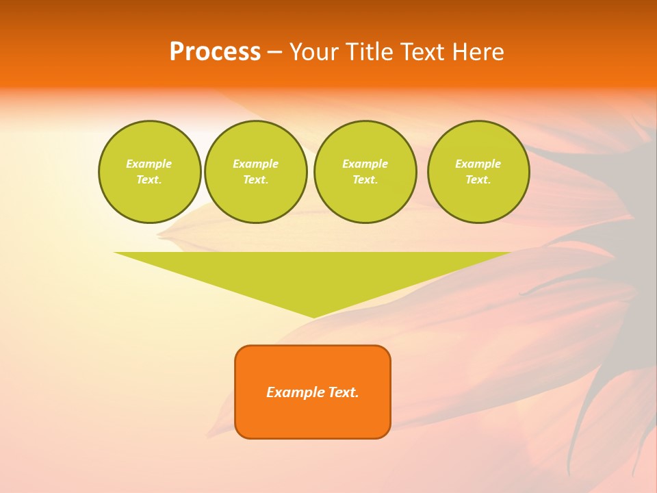 A Sunflower With The Sun In The Background PowerPoint Template