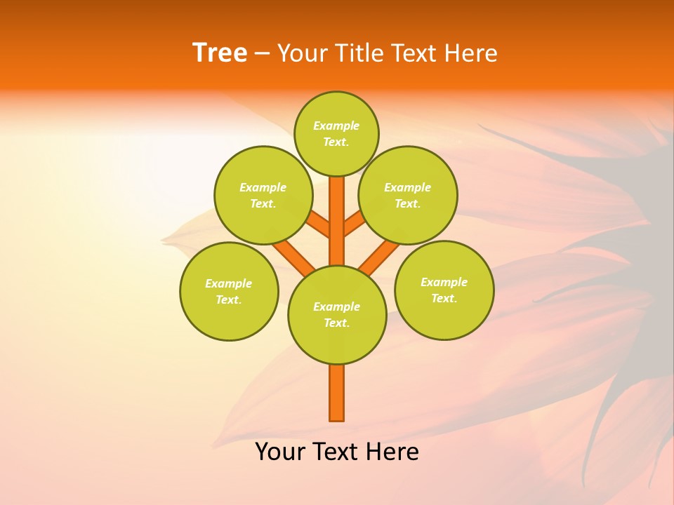 A Sunflower With The Sun In The Background PowerPoint Template