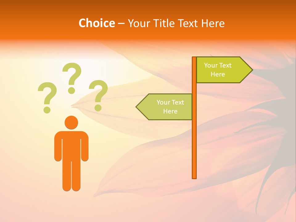 A Sunflower With The Sun In The Background PowerPoint Template