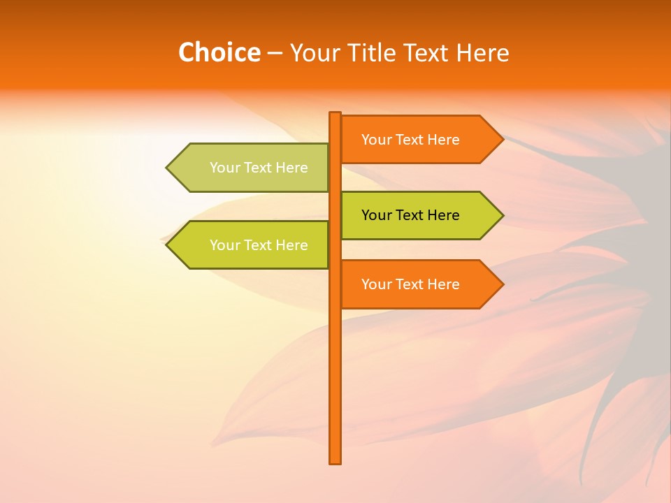 A Sunflower With The Sun In The Background PowerPoint Template