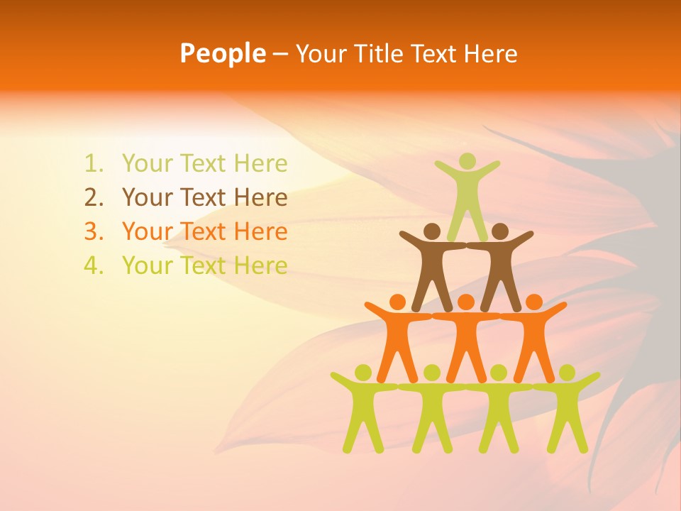 A Sunflower With The Sun In The Background PowerPoint Template