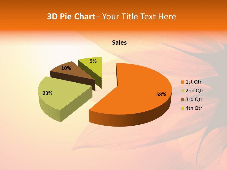 A Sunflower With The Sun In The Background PowerPoint Template