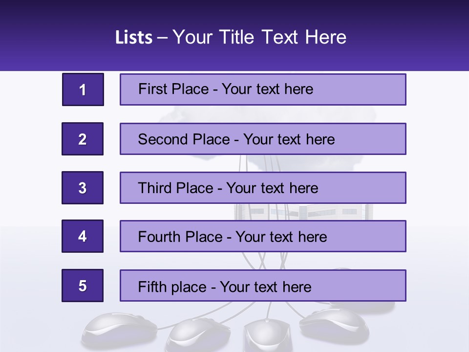A Computer Mouse Connected To A Cloud With A Building In The Background PowerPoint Template