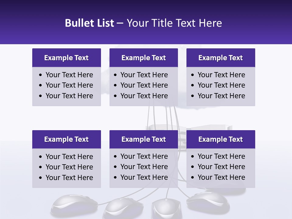 A Computer Mouse Connected To A Cloud With A Building In The Background PowerPoint Template