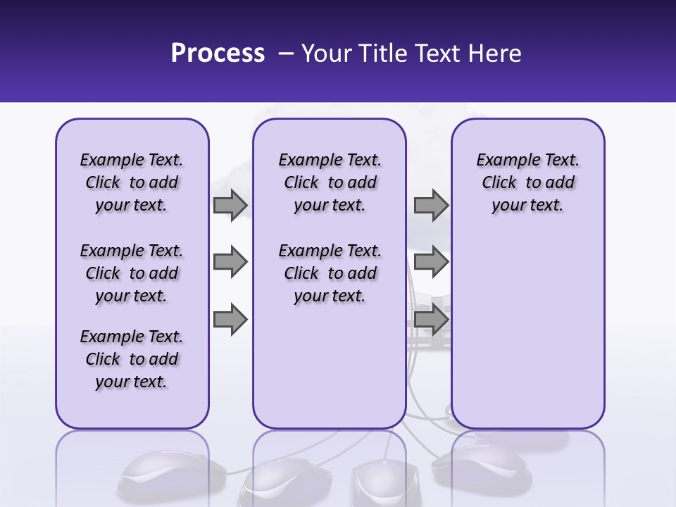 A Computer Mouse Connected To A Cloud With A Building In The Background PowerPoint Template