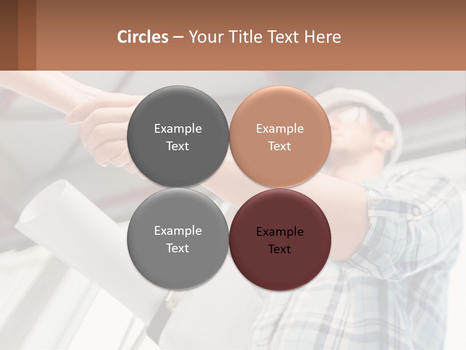 Two People Shaking Hands Over A Piece Of Paper PowerPoint Template