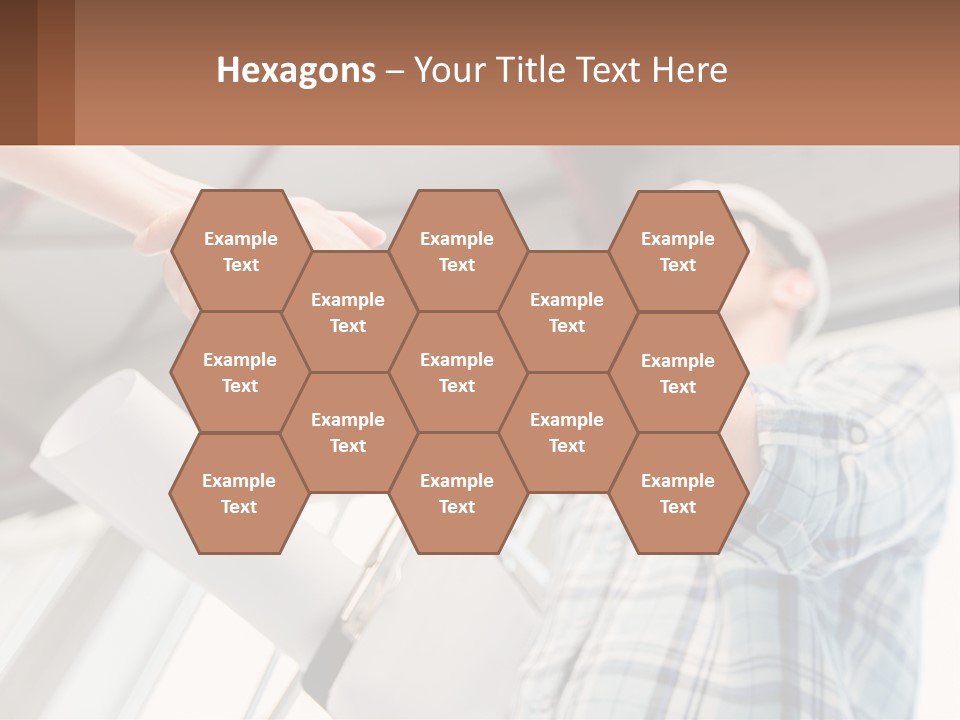 Two People Shaking Hands Over A Piece Of Paper PowerPoint Template