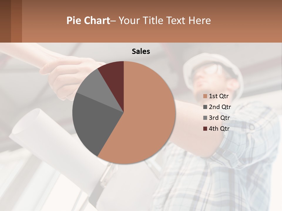 Two People Shaking Hands Over A Piece Of Paper PowerPoint Template