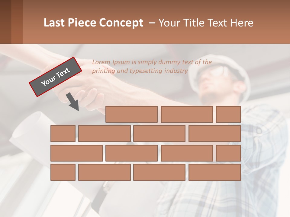 Two People Shaking Hands Over A Piece Of Paper PowerPoint Template