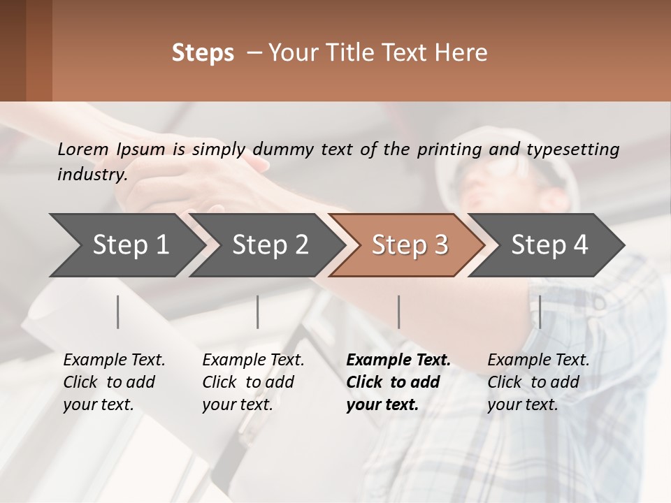 Two People Shaking Hands Over A Piece Of Paper PowerPoint Template