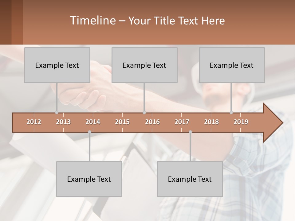 Two People Shaking Hands Over A Piece Of Paper PowerPoint Template