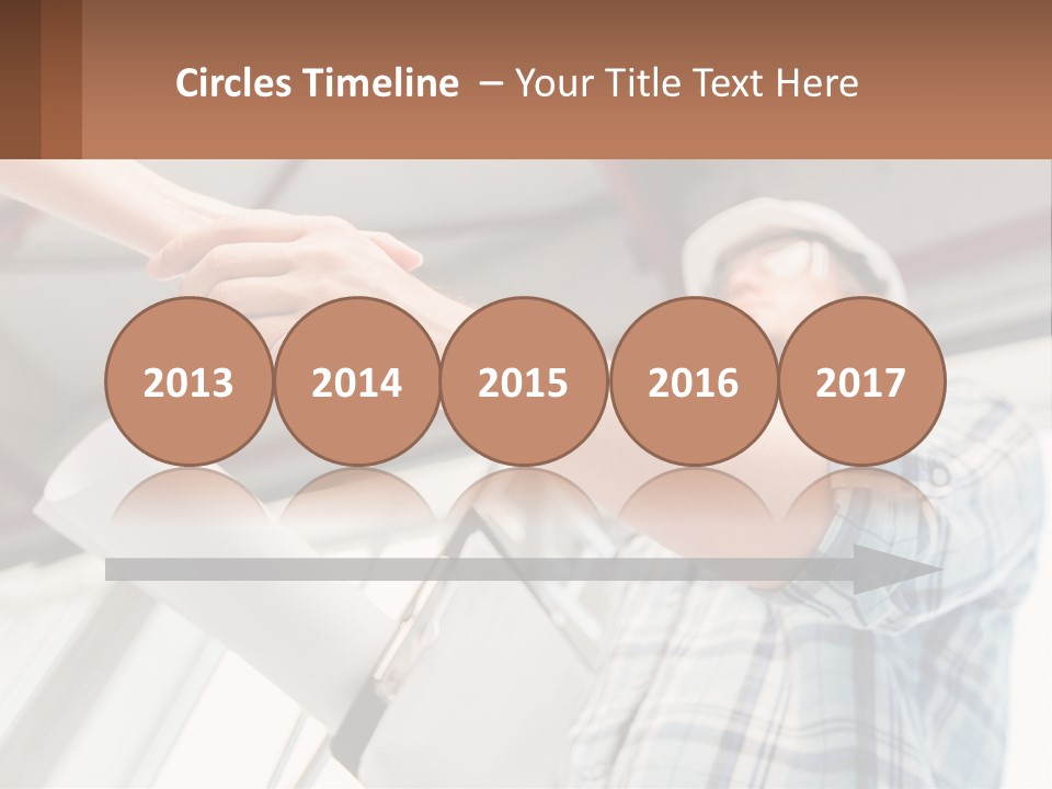 Two People Shaking Hands Over A Piece Of Paper PowerPoint Template