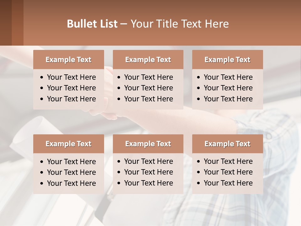 Two People Shaking Hands Over A Piece Of Paper PowerPoint Template