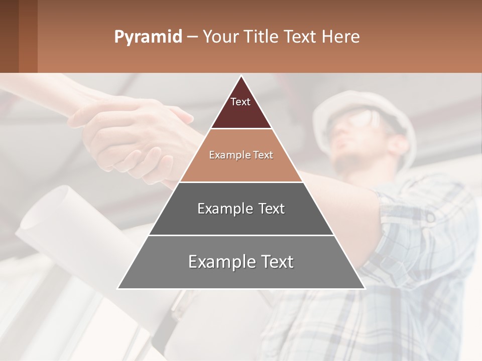 Two People Shaking Hands Over A Piece Of Paper PowerPoint Template