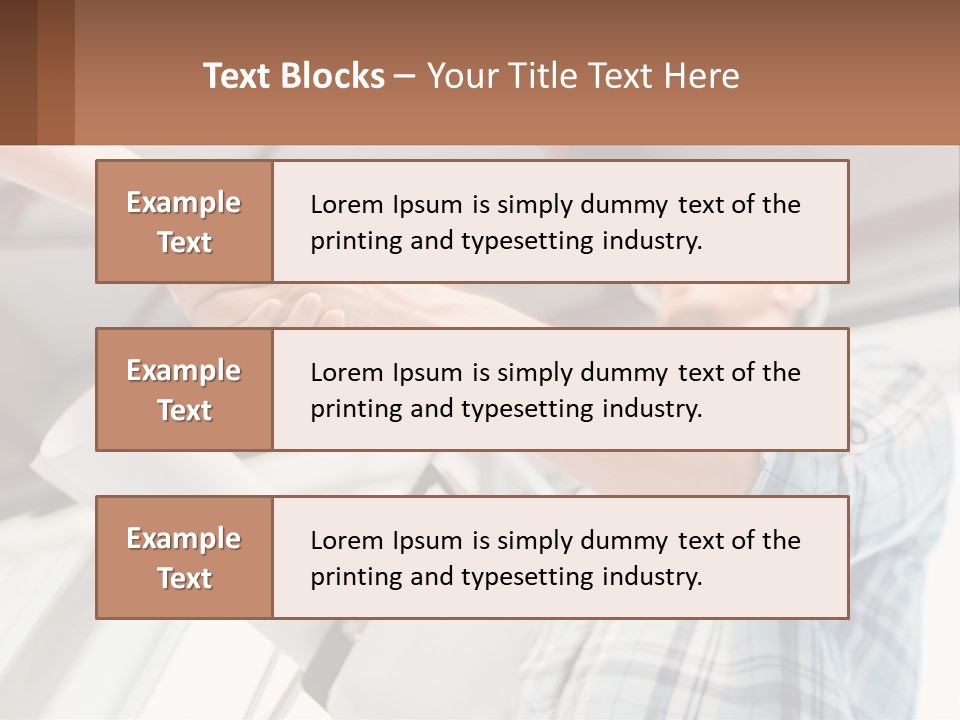 Two People Shaking Hands Over A Piece Of Paper PowerPoint Template