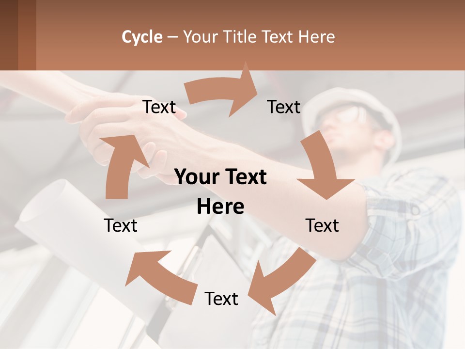 Two People Shaking Hands Over A Piece Of Paper PowerPoint Template