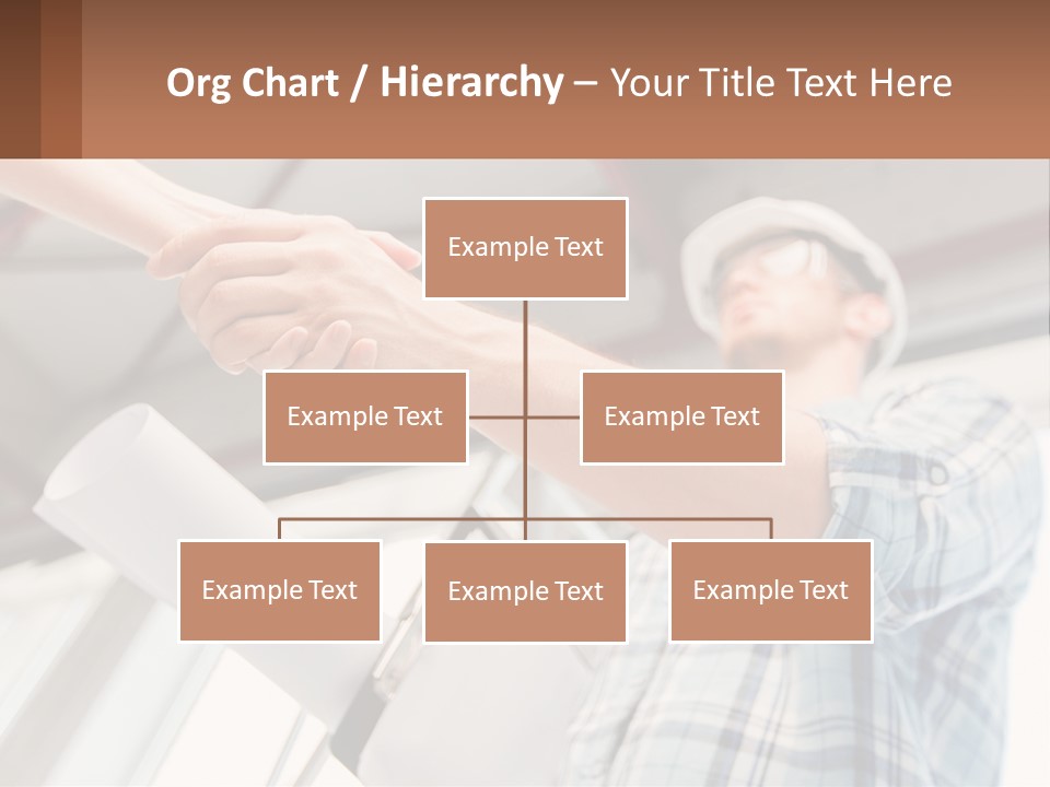 Two People Shaking Hands Over A Piece Of Paper PowerPoint Template