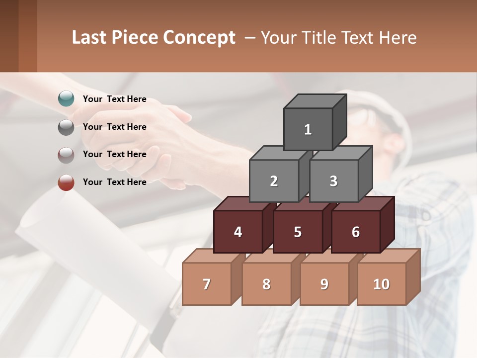 Two People Shaking Hands Over A Piece Of Paper PowerPoint Template