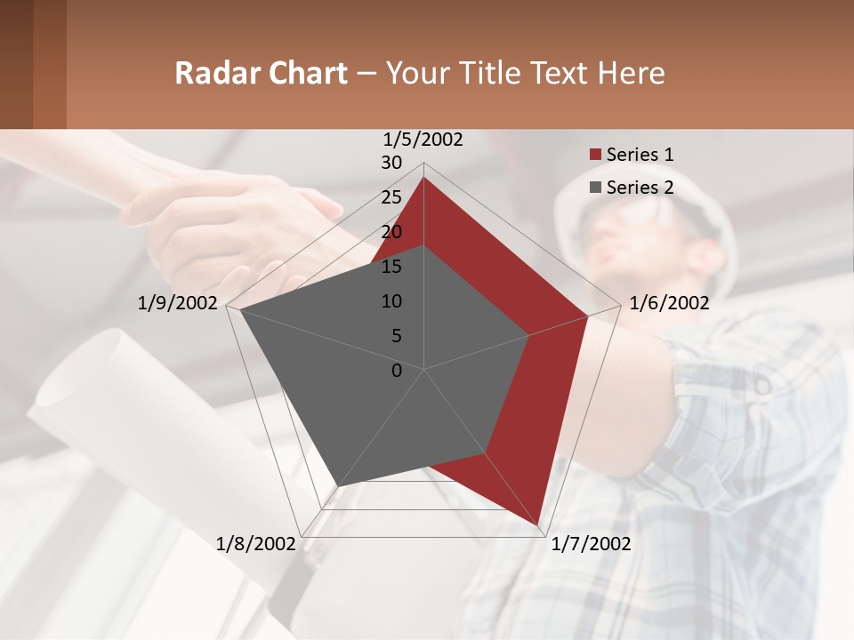 Two People Shaking Hands Over A Piece Of Paper PowerPoint Template