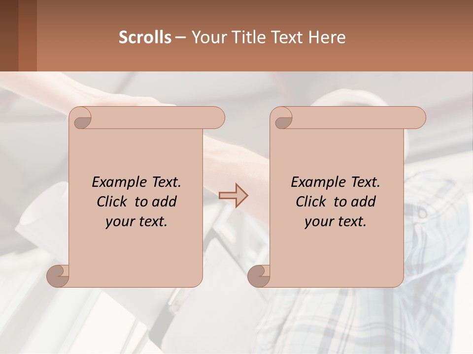 Two People Shaking Hands Over A Piece Of Paper PowerPoint Template
