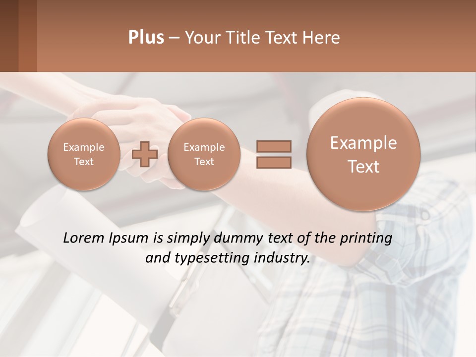 Two People Shaking Hands Over A Piece Of Paper PowerPoint Template
