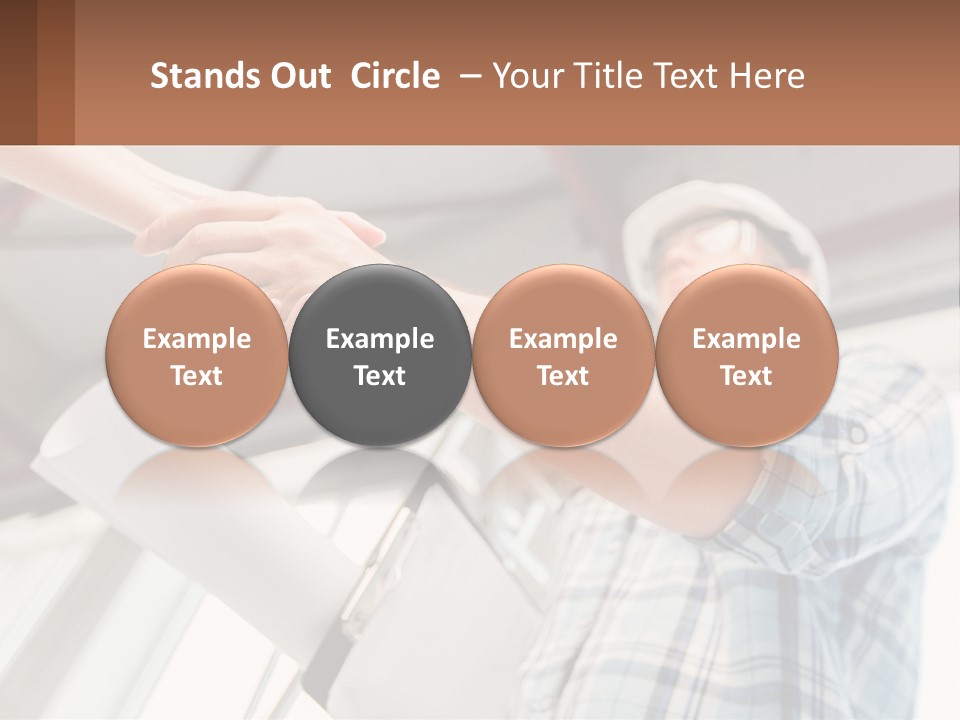 Two People Shaking Hands Over A Piece Of Paper PowerPoint Template