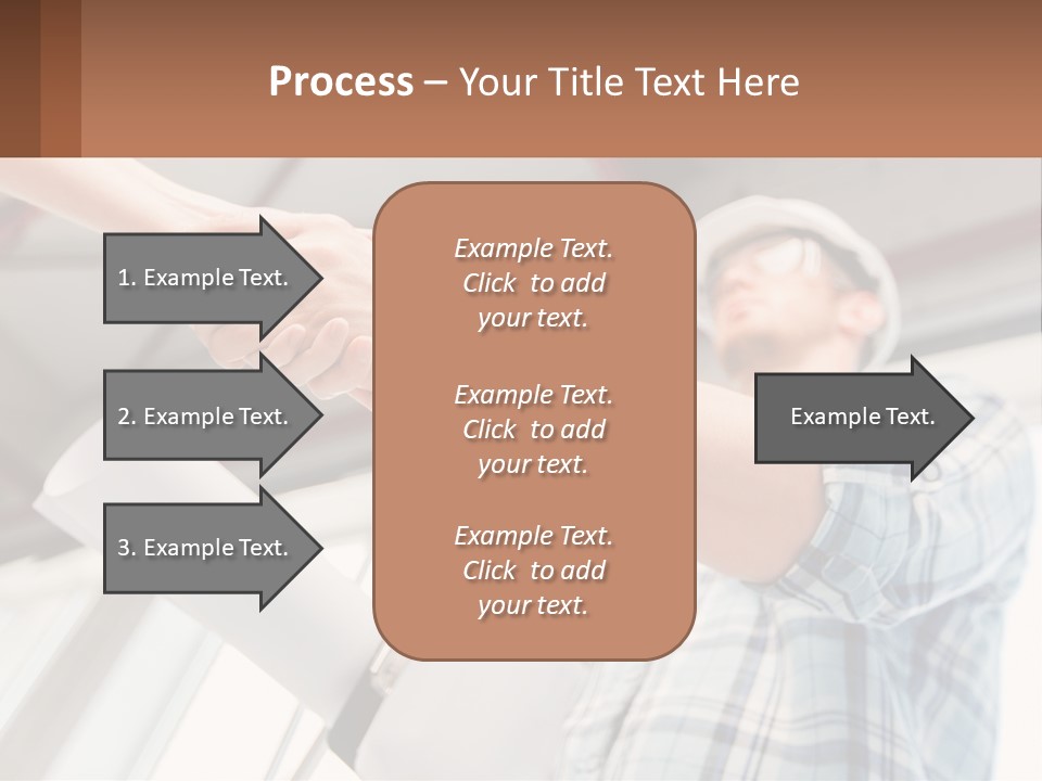 Two People Shaking Hands Over A Piece Of Paper PowerPoint Template