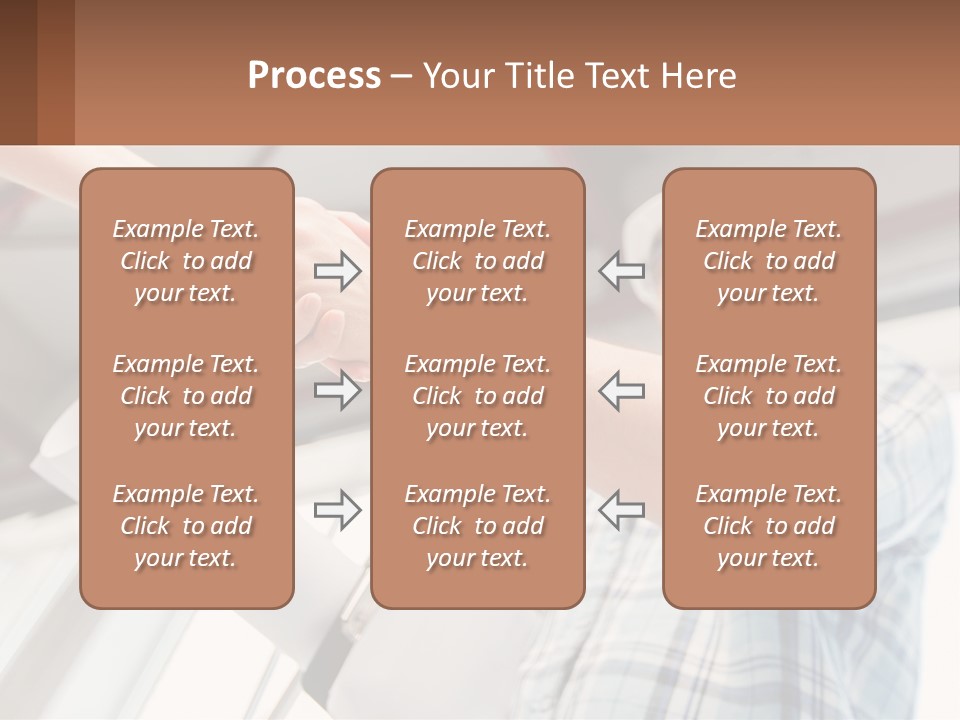 Two People Shaking Hands Over A Piece Of Paper PowerPoint Template