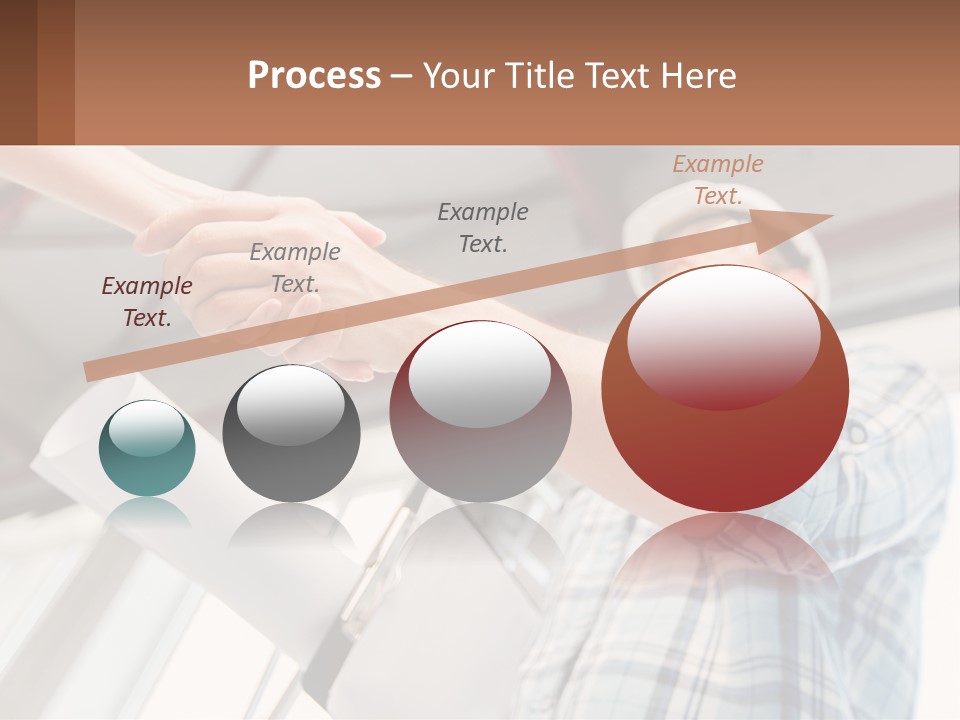 Two People Shaking Hands Over A Piece Of Paper PowerPoint Template