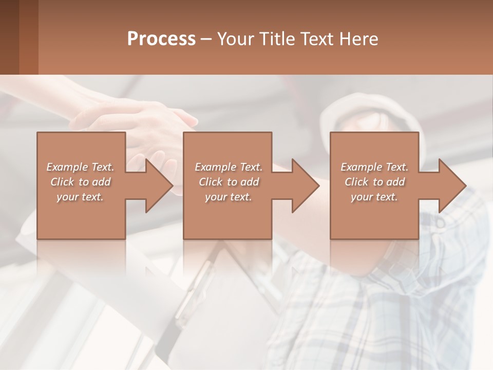 Two People Shaking Hands Over A Piece Of Paper PowerPoint Template