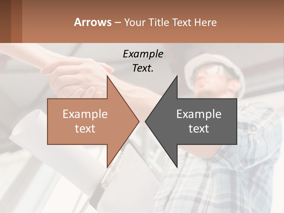 Two People Shaking Hands Over A Piece Of Paper PowerPoint Template