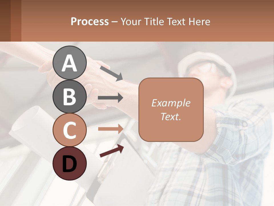 Two People Shaking Hands Over A Piece Of Paper PowerPoint Template