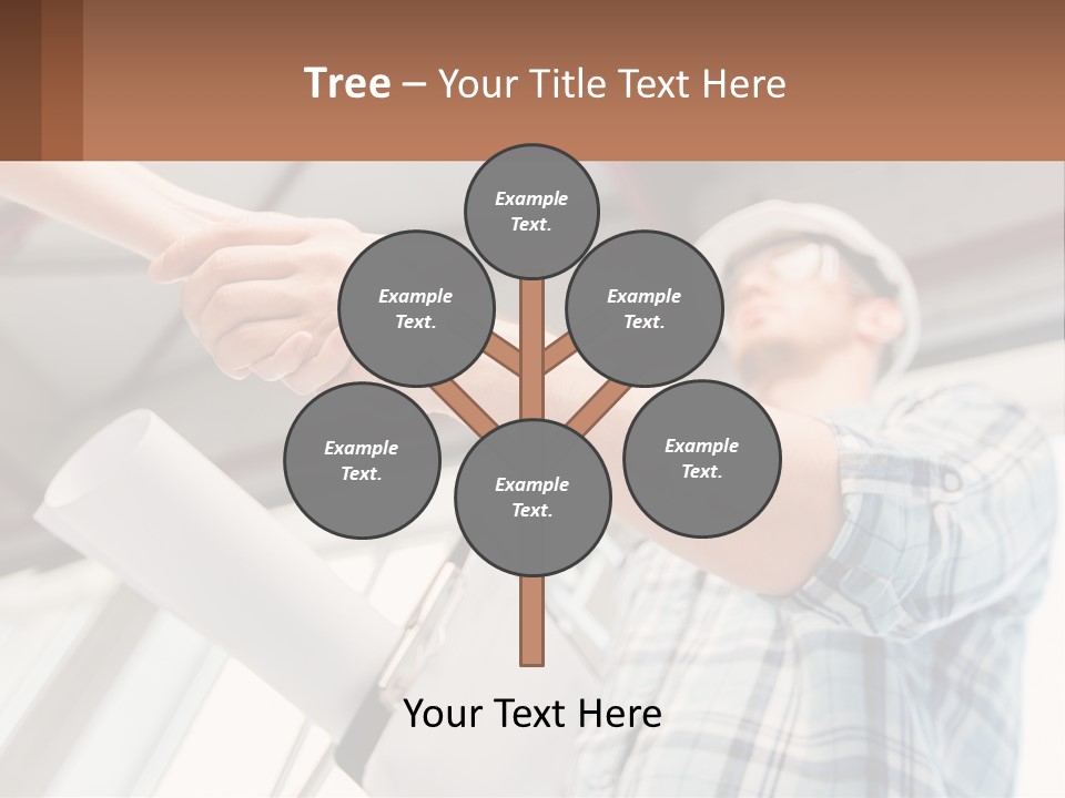 Two People Shaking Hands Over A Piece Of Paper PowerPoint Template