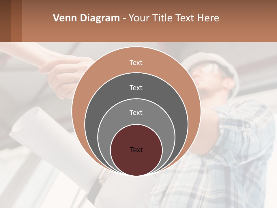 Two People Shaking Hands Over A Piece Of Paper PowerPoint Template