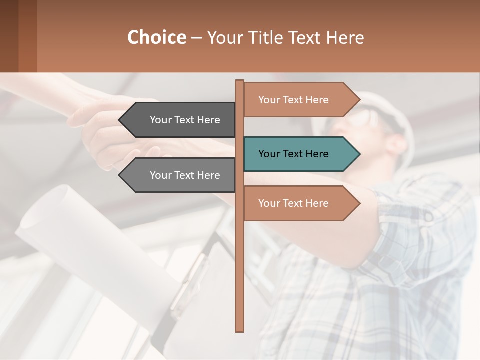 Two People Shaking Hands Over A Piece Of Paper PowerPoint Template